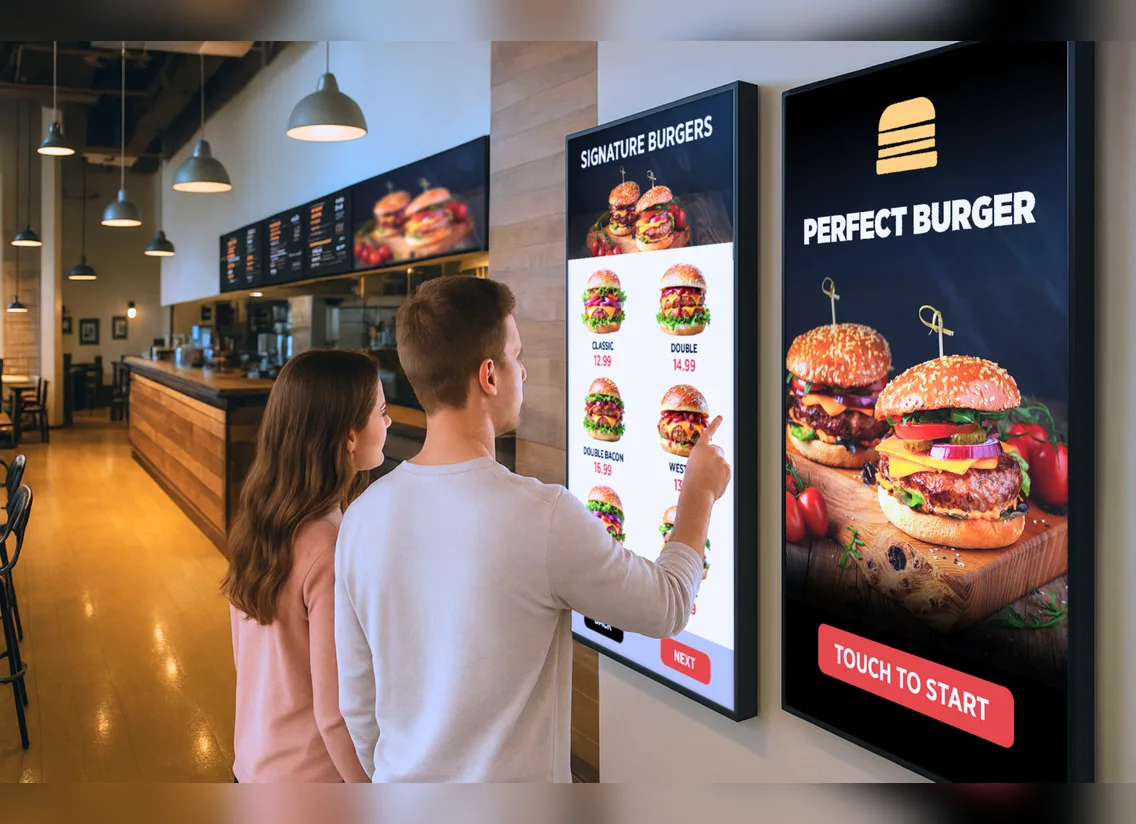 Menu board at restaurant